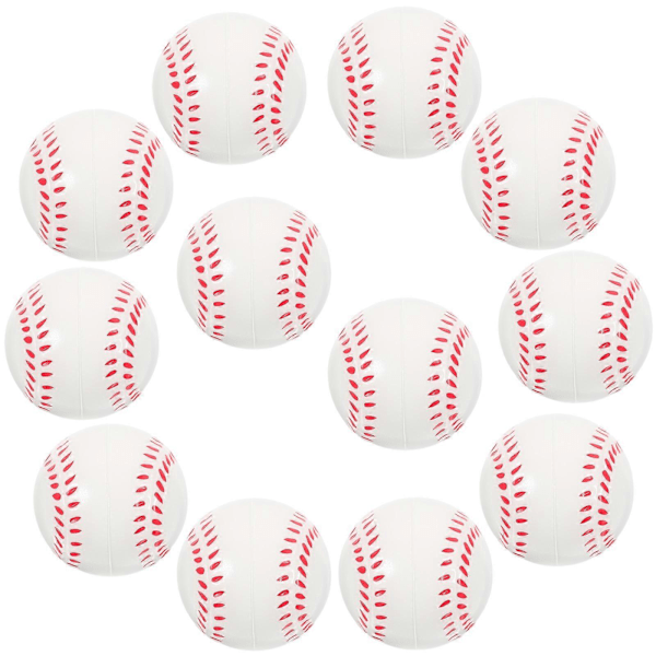 12 st Elastiska Basebollar Flexibla Basebollar Småbarnsbasebollar Fidget Baseboll Studsboll