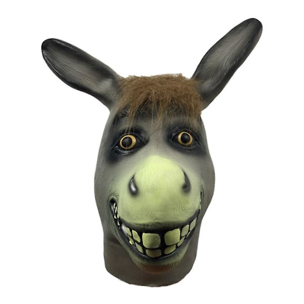 Cartoon Halloween Headgear Donkey Latex Mask Anaimal Full Headgear Halloween Mask