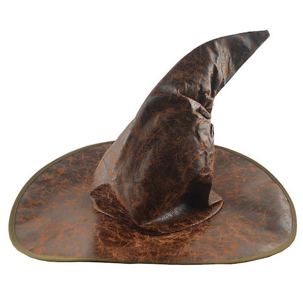 Halloween Leather Witch Wizard Hats Fashion Headgear Party Cosplay Dress Props Cap Cosplay Costume Accessories For Kids Adult ^^