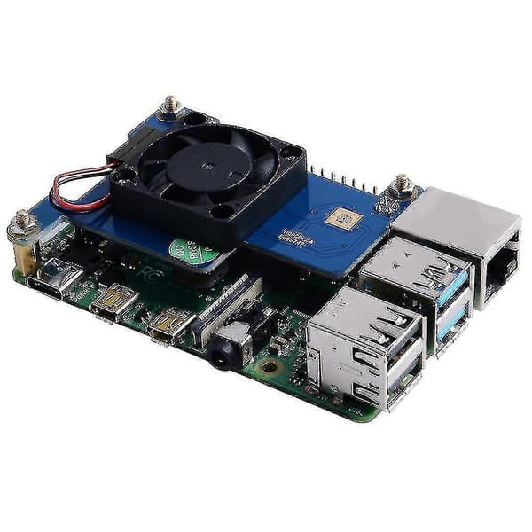 Raspberry Pi 4 Modell B/3b Med Oled Og 802.3af Poe Nettverksutvidelseskort