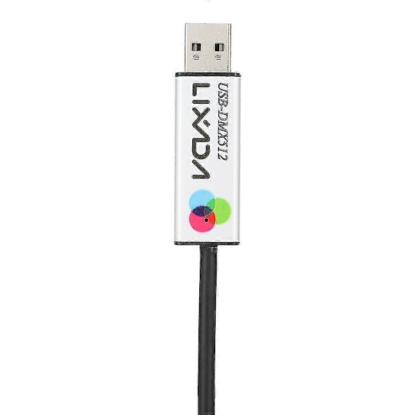 Lixada USB til DMX Grensesnitt Adapter LED DMX512 Datamaskin PC Scenebelysning Kontroller Dimmer