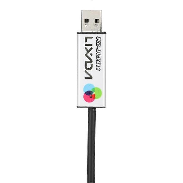 Lixada USB til DMX Interface Adapter LED DMX512 Computer PC Scenebelysningscontroller Lysdæmper