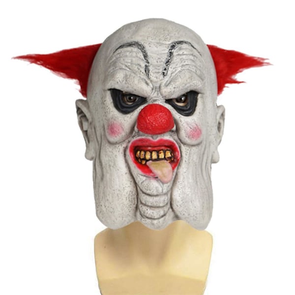 Halloween Stor Röd Rund Näsa Läskig Clown Cosplay Latex Huvudbonad Mask Hjälm Rolig Makeup Fest Fancy Dress Up Rekvisita