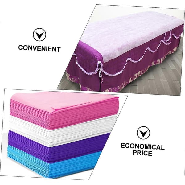 Hotel 60-pak Engangs Lagner Nonwoven Bløde Åndbare Rejse Hjem Lagner Hvide 80x190cm
