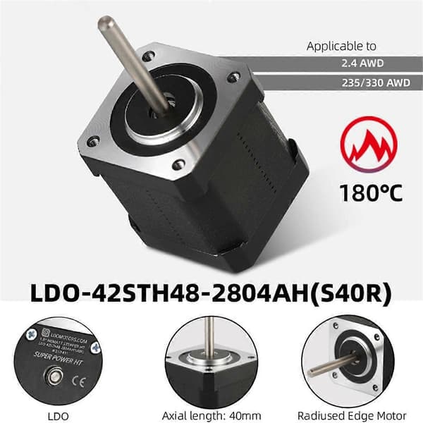 2 STK Super Motor 42STH48-2804AH(40R) Nema 17 Stepper Motor til 3D Printer Dele Lang Aksel Montering