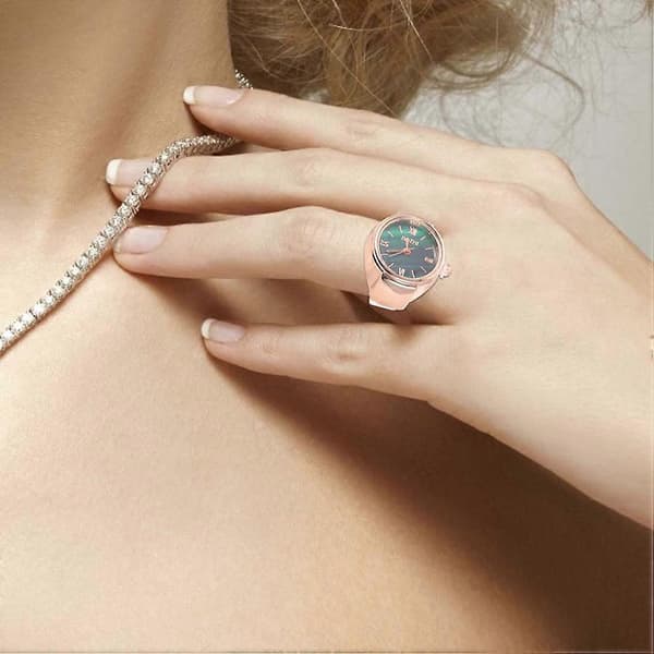 3 stk. Mode-ure  Kvinde Finger Ring Ur Dekorativ Ring Ur Finger Ur Ur Ring