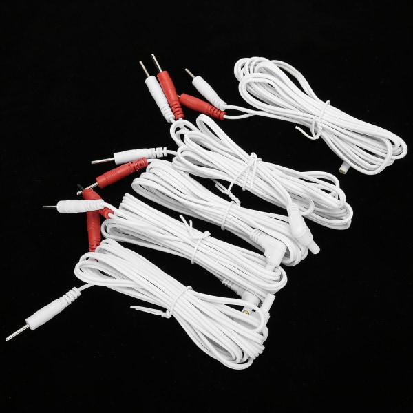 2-i-1 bentype elektrodeledningsledninger kabel til TENS-enhed - 10 stk/pose, 1,8 m, 2,35 mm
