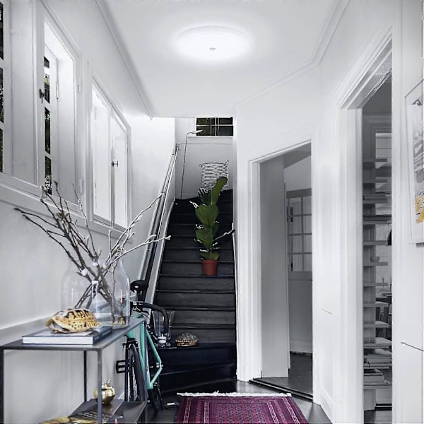 LED Loftlampe med Bevægelsessensor 30W Vandafvisende IP56 2400LM Kold Hvid 6500K Nem at Installere Loftlampe til Udendørs, Badeværelse, Kontor, Balkon