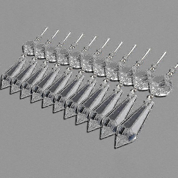 Pakke med 20 DIY transparente dråpeformede lysekrone deler perler
