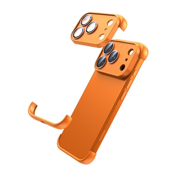 Orange True Borderless TPU-etui kompatibelt med iPhone 17 Pro Max - Stødsikkert & Kamerabeskyttelse