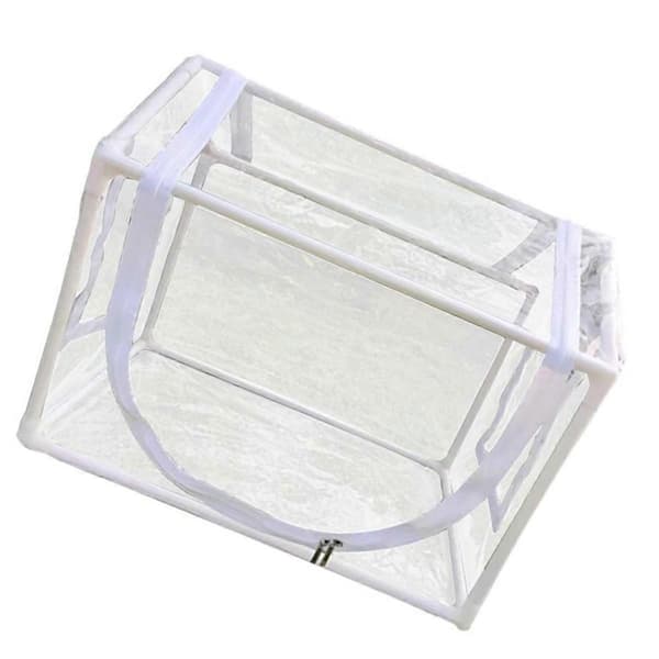 Bærbart Mini Drivhus med transparent PVC-dække, Oprulningsbar Frontdør og Nem Montering til Indendørs Brug