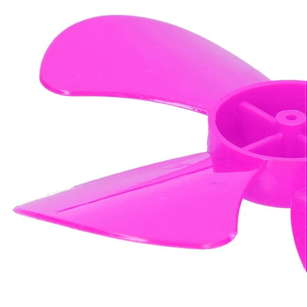 10 stk 60mm 4-bladet Propeller Plast Turning Båt Propeller Tilbehør med 2mm Hull Rose Red