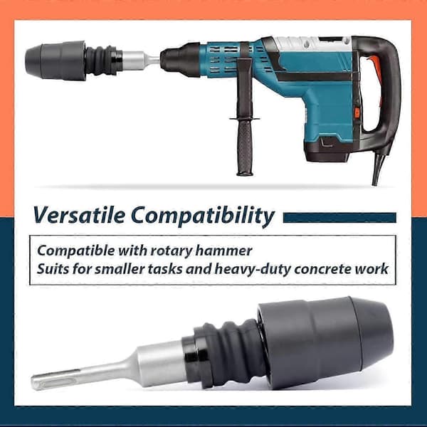 Adapter för SDS PLUS till SDS MAX 81/4 tum lång för borrhammare, legerat stål, svart adapter för borrhammare Ref: 4997 2025