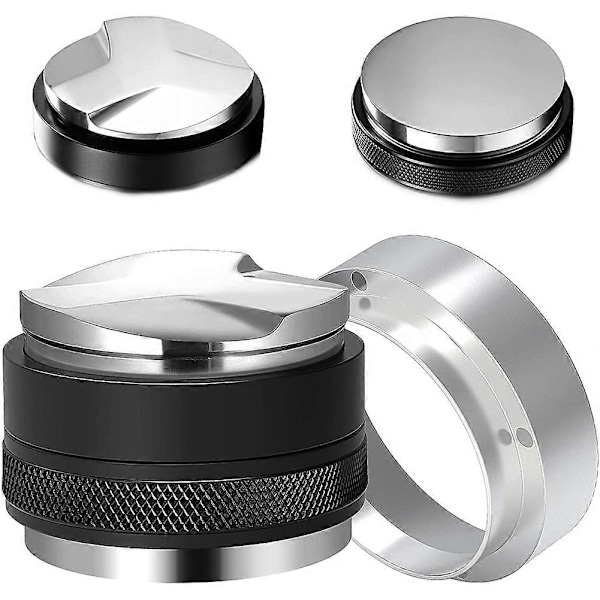 53mm Kaffetamper og 54mm Doseringstragt Sæt, Dobbelt Hoved Kaffelavler Passer Justerbar Dybde Espre
