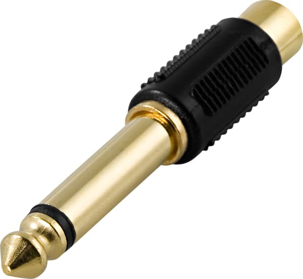 Multimediaadapter, RCA hunn til 6,3 mm hann, mono