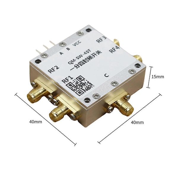 0.1-6GHz RF Bryter SP4T RF Bryter Høy Isolasjon 1/4 Mikrobølge Elektronisk Bryter RF Bryter
