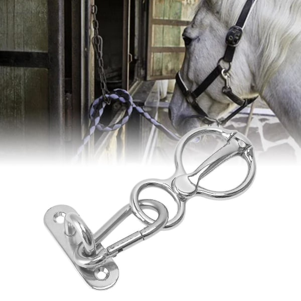 Hestebindering Rustfrit stål Halv Ro-ring Hestetræningsudstyr Sikkert hestetilbehør til at trække tilbage Newway