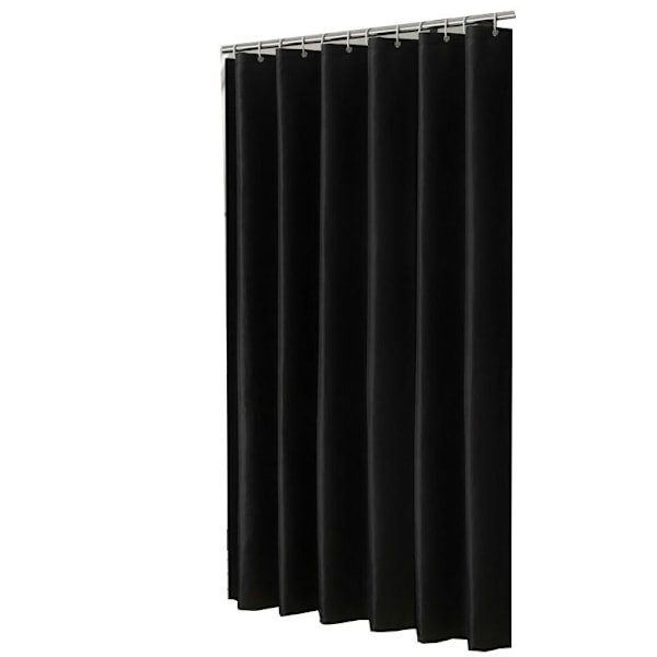 Vandtæt bruseforhæng badeværelse bruseforhængsforing - STØRRELSE, FARVE: 180x200cm, Sort