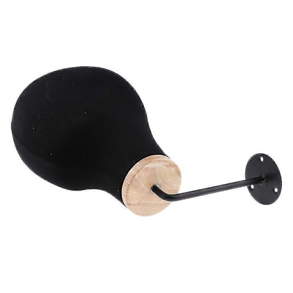 Veggmontert Mannekeng Hode Parykk Hatt Laging Briller Display Modell Mannequin Svart