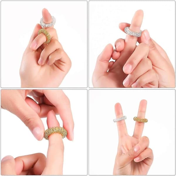 30 stk. Akupressur Finger Massagering Prikkede Sensoriske Fingerringe