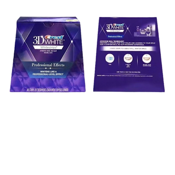 3D White Tannblekingsstrips Professional Effects Bleker Tenner, White Luxe 7 par