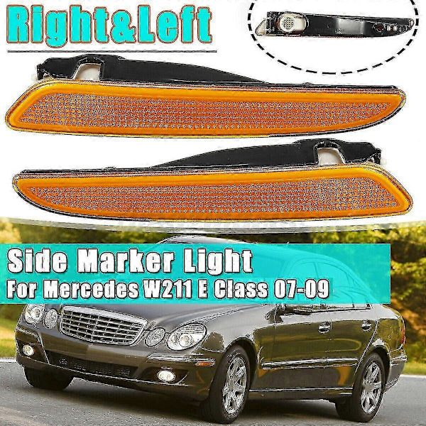 Par Forreste Kofanger Sidemarkeringslys Blinklys Lampe til W211 E-Klasse E320 E350 E550 E63 2007-2009