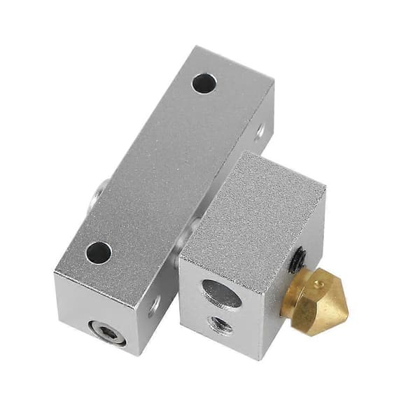2 stk. Mk10 Varmeblokk med messingdyse for 3D-filamentprinter