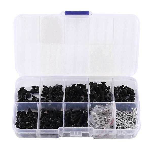 361PCS Verktøykassesett med flate og runde skruer for 1/8 1/10 Axial Redcat Arrma RC Bil