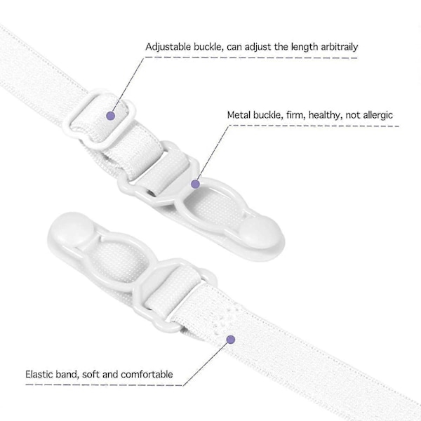 Justerbara bh-band 3-pack Hudfärg svart vit