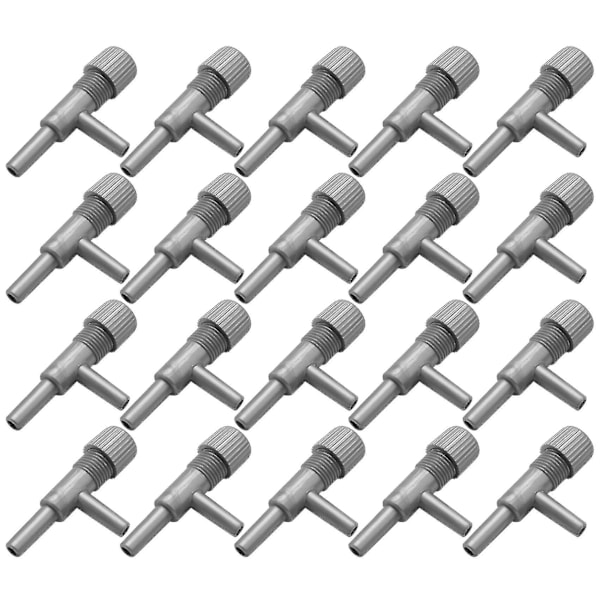 Aquarium Fish Oxygen Air Line Tubing Flow Control Valve 20 Pcs Gray Best Gift