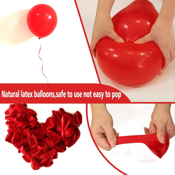 Røde balloner 12 tommer 100 pak latex ballon festdekoration
