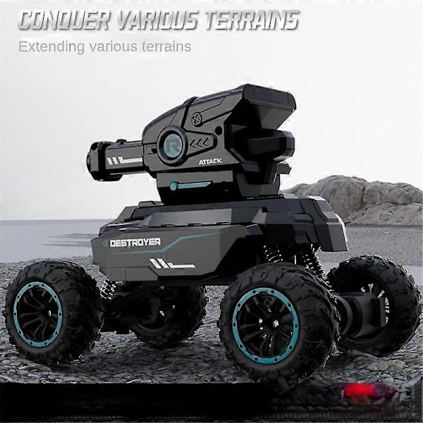 RC Drift Tank Leke Multifunksjonelt Pansret Kjøretøy Fjernkontroll Vannbombil Multiplayer Konkurransegave - Oransje