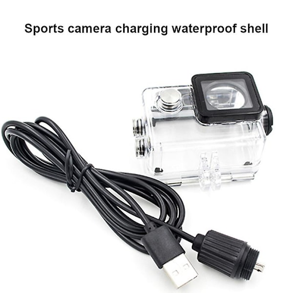 Vedenpitävä kamerakotelo USB-kaapelilaturin suojuksella SJCAM Sj4000 Sj7000 Sj9000 -kameroille