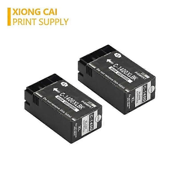 Højkvalitets 2 stk. sorte kompatible blækpatroner til Canon Pgi 1400 Maxify Mb2040 Mb2340 Mb2140 Mb2740 printer Pgi-1400 Pgi1400 Xl