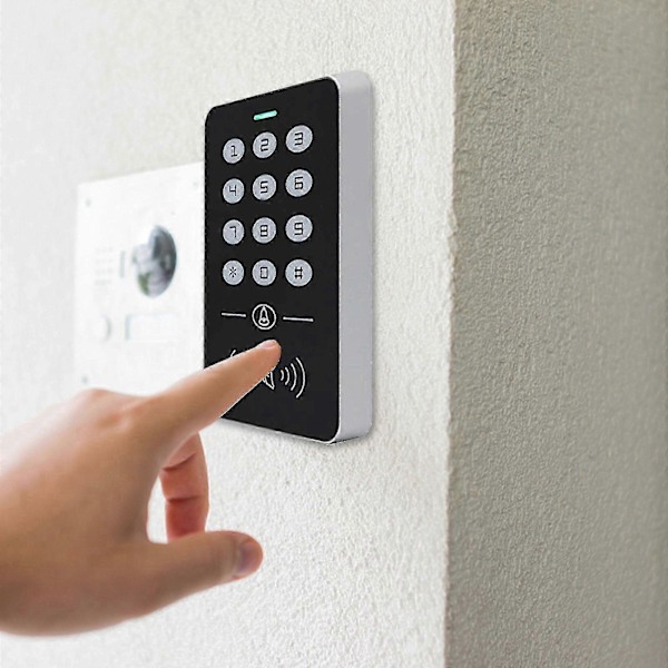 Nyckellöst Dörrlås med Knappsats, Smart Lås Elektroniska Lås för Ytterdörr Touchscreen Knappsatser Dörrlås Automatiskt Lås Stöd för 10000 Användare