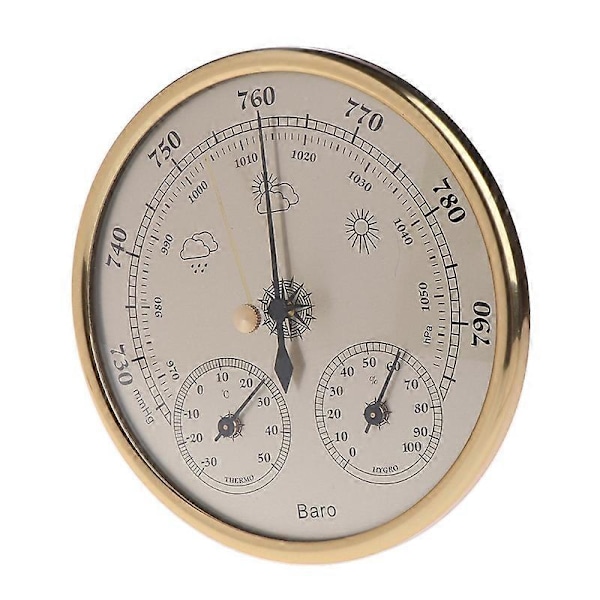 3-i-1 Väggmonterad Hushållsbarometer Termometer Hygrometer Väderstation Hängande Tryck hPa Mätare Luft Väderinstrument