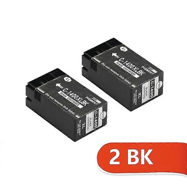 Højkvalitets 2 stk. sorte kompatible blækpatroner til Canon Pgi 1400 Maxify Mb2040 Mb2340 Mb2140 Mb2740 printer Pgi-1400 Pgi1400 Xl
