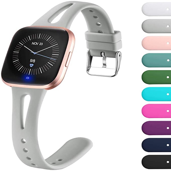 Vattentätt watch smart watch armband silikonersättning för Fitbit Versa2/versa Lite/versa grå Small Grey