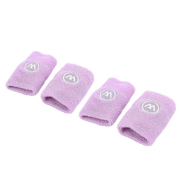 2 Par Handledssvettband Sport Basketboll Svettabsorberande Handledsband Polyester Bomull Atletisk Svettband för Män Kvinnor Lila