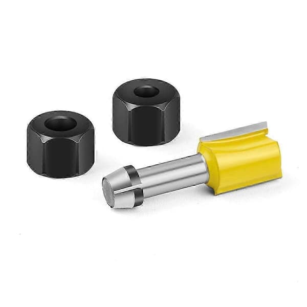 6/6,35/8 mm spændepatron med møtrik, graverings- og trimmemaskine, fræserbitsadapter, elektrisk router, fræser tilbehør
