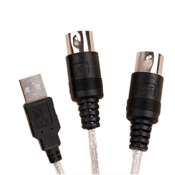 Adapter MIDI til USB-kabel Midi-grensesnittkabel konverter til PC musikk keyboard konverter kabel-jbk