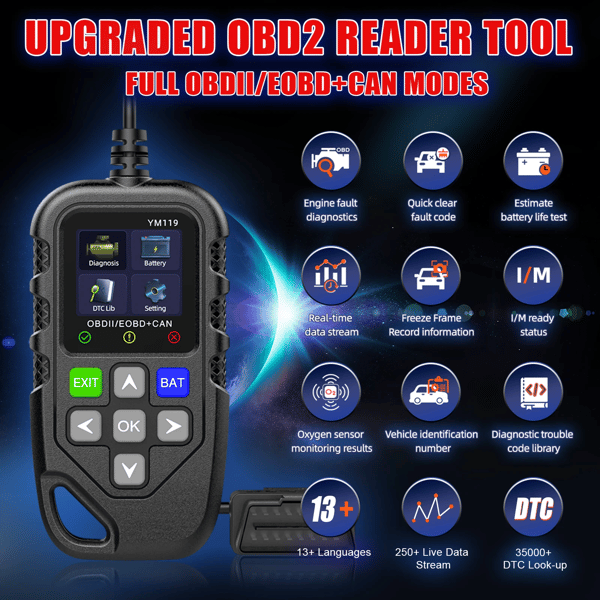 OBD2 Diagnostic Tool - Vehicle Code Reader
