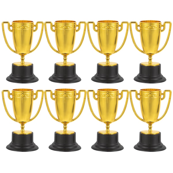 8Pcs Mini Awards Trophies Award Trophy Cups Gold Trophies Kids School Rewards Golden