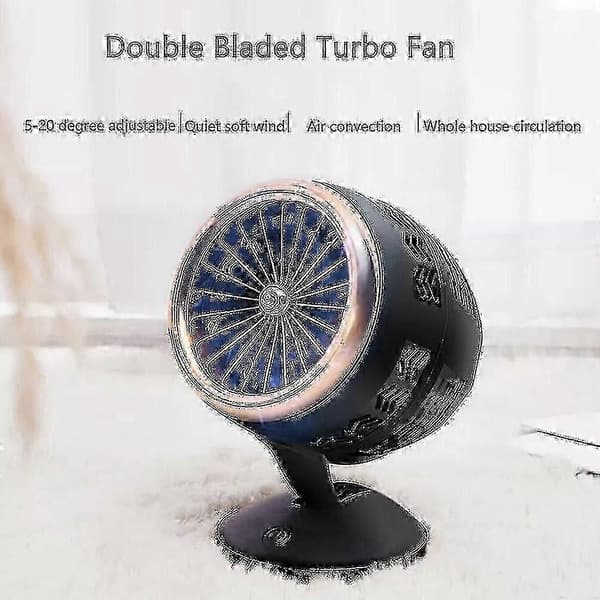 Tib 350W Space USB Varmeblæser - 18,5 * 15 * 14,2 cm, Justerbar Termostat