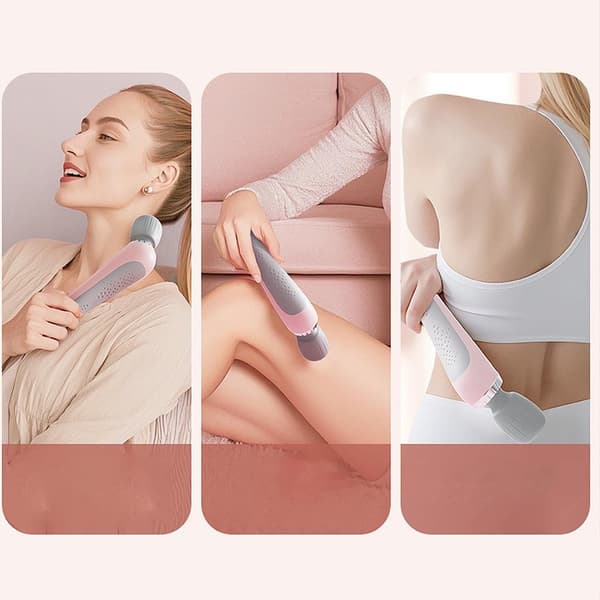 Mini Handheld Massager - Portable Electric Massage Wand for Deep Tissue Massage White