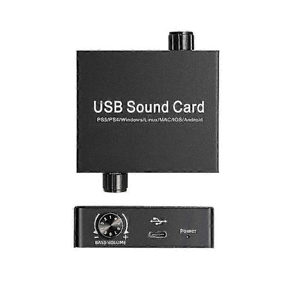USB-C Ljudkort Extern 3.5mm Mikrofon Ljudadapter Ljudkort för PC Laptop Headset USB Ljudkort
