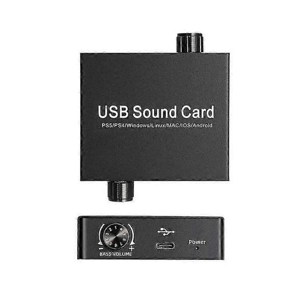USB-C Lydkort Ekstern 3,5 mm Mikrofon Lydadapter Lydkort til PC Laptop Headset USB Lydkort