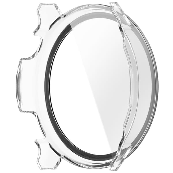 Clear PC Case with Tempered Glass Screen Protector Compatible with Garmin Venu 4 (45mm) - Full Protection