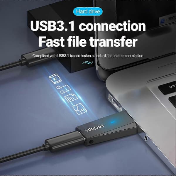 Type-C -sovitin, kadonnut, PD-pikalataus, 10 Gbps USB3.1 uros - Type-C naaras lataussovitin äänimuunnin puhelimelle