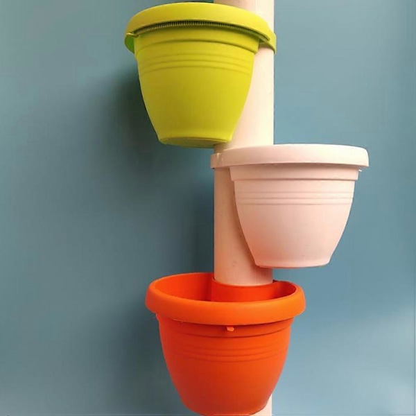 3 stk. Dreneringsblomsterpotter Kar Badekar Takrenne Nedløpsrør Blomsterpotte for Planter og Blomster